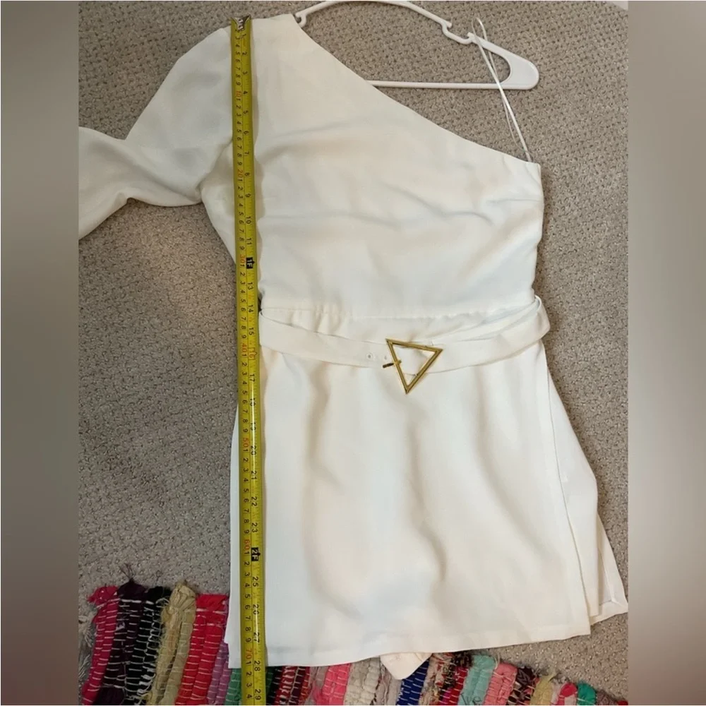 Amanda Uprichard Santos Belted Romper in White Size XS - Picture 7 of 9